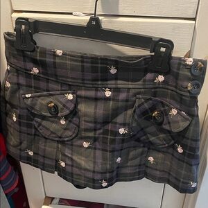 URBAN OUTFITTERS PLAID AND FLORAL SKIRT